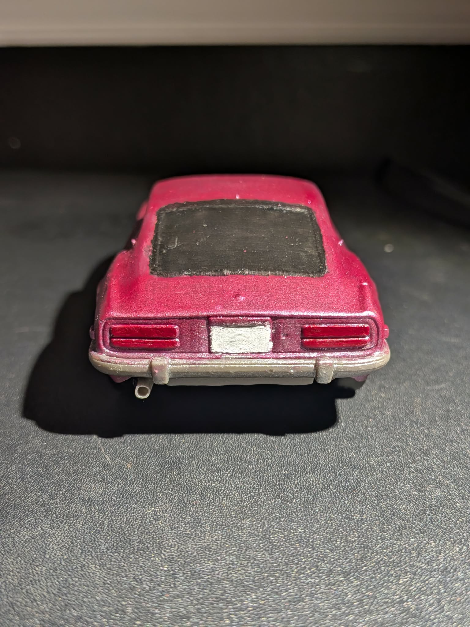 Back view painted resin car example