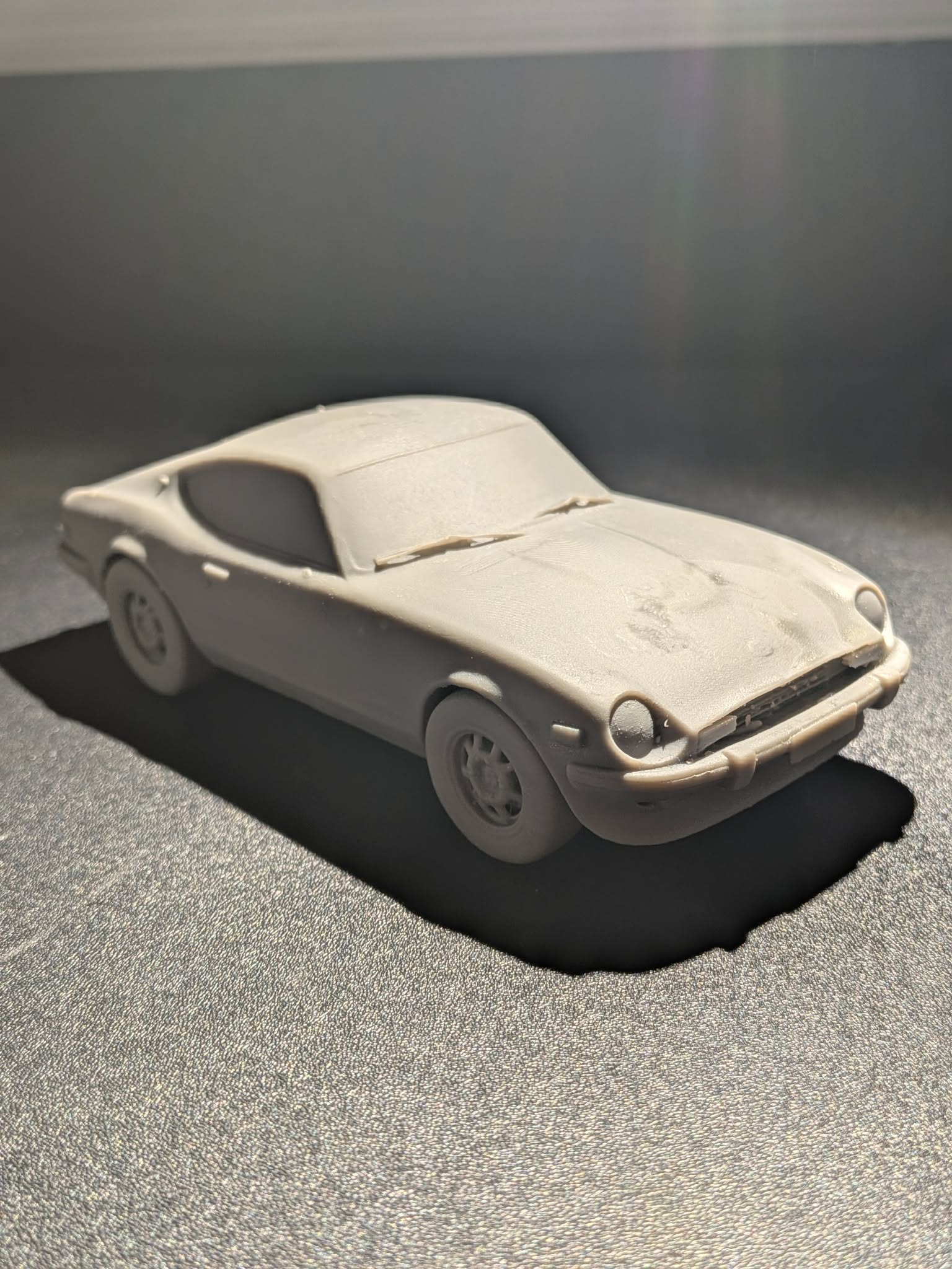 Full view unpainted resin car example