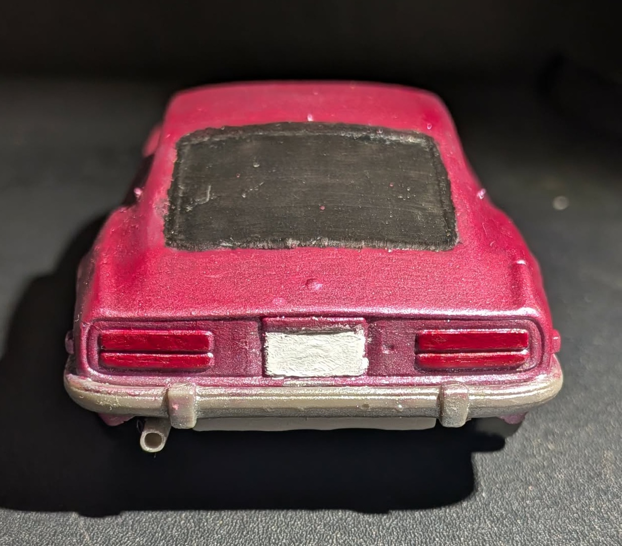 Back view painted resin car example