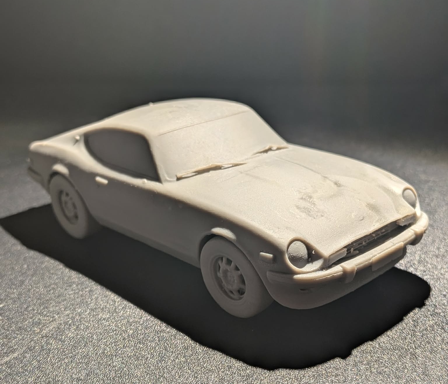 Full view unpainted resin car example